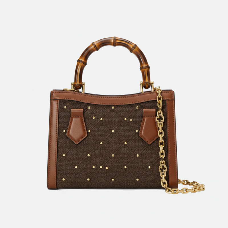 Borsa tote piccola impreziosita da cristalli