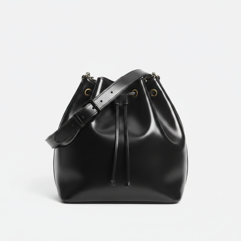 Borsa a mano media in pelle