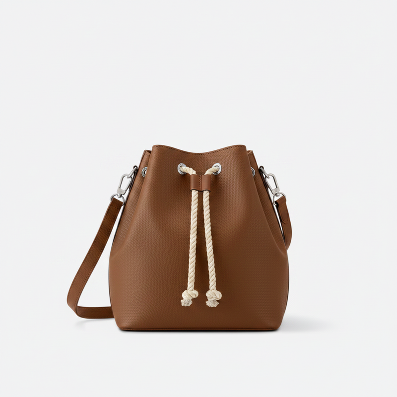 Borsa a tracolla in pelle con monogramma