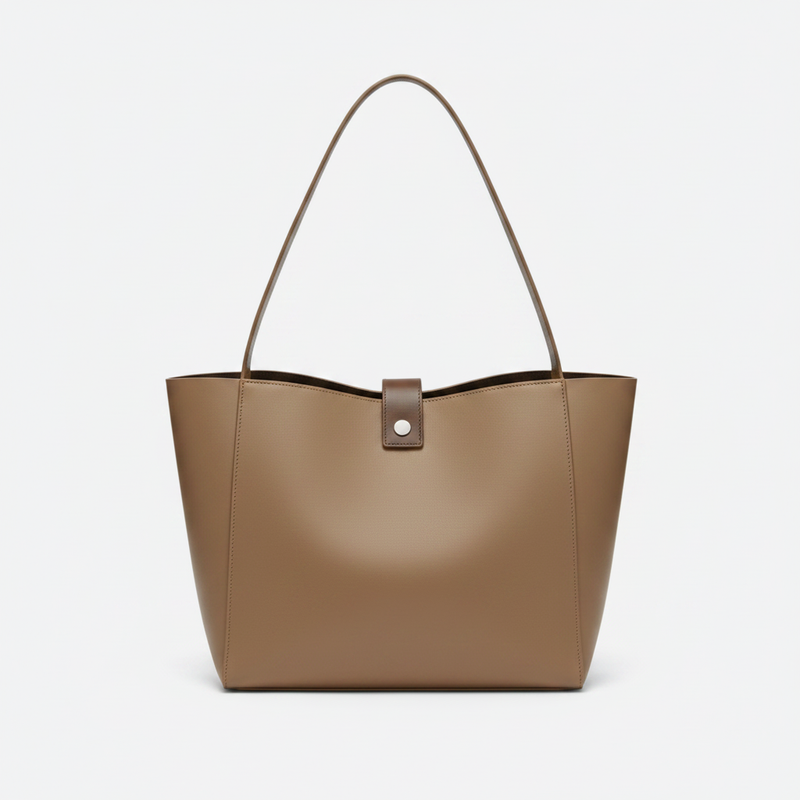 Borsa a spalla in pelle e velluto