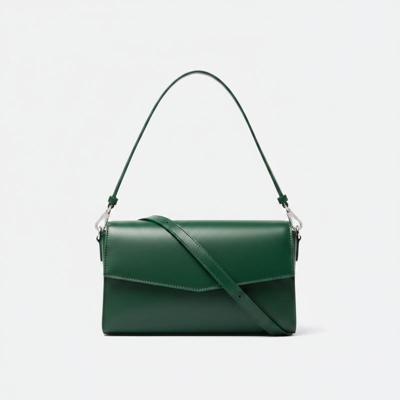 Borsa a pochette in pelle stampata coccodrillo