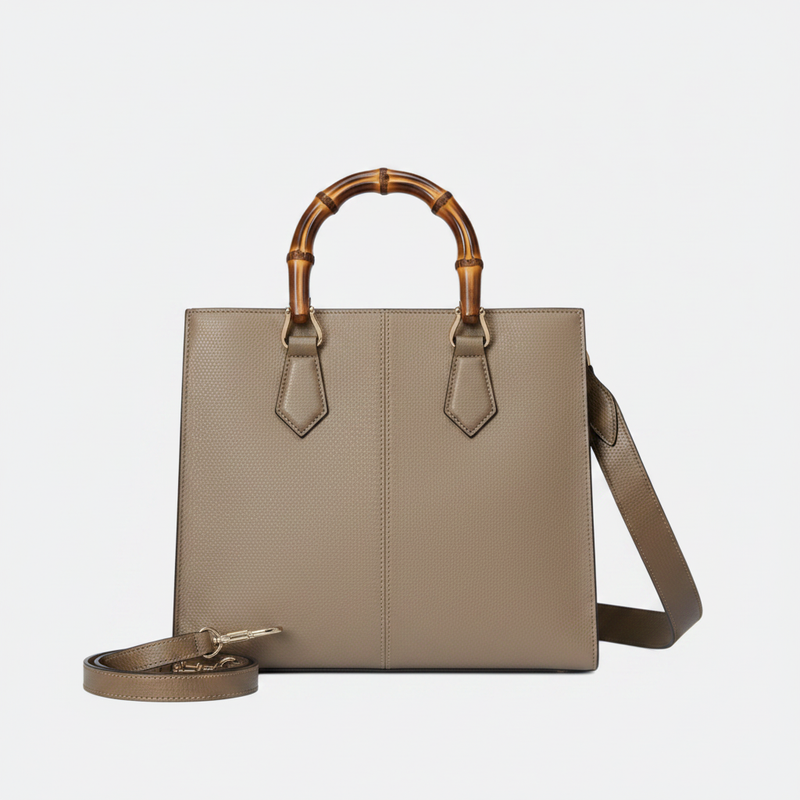 Borsa Tote Media in Pelle