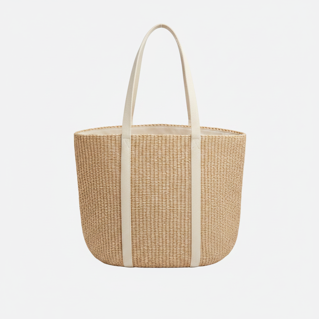 Borsa tote grande in tessuto