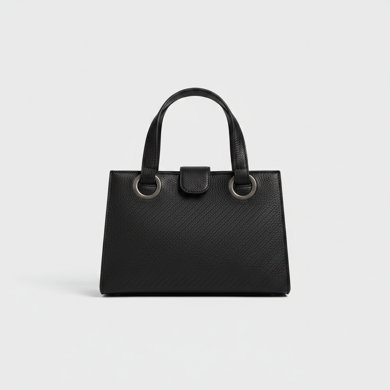 Borsa a mano in pelle di vitello di medie dimensioni