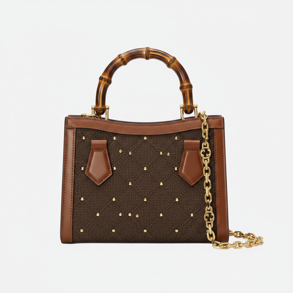 Borsa tote piccola impreziosita da cristalli