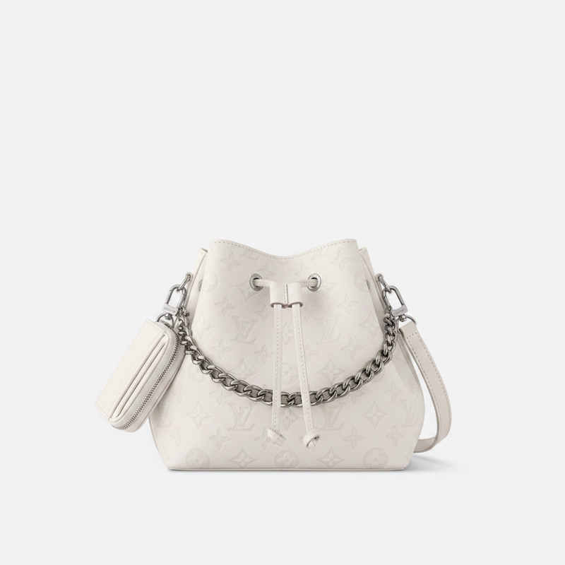 Borsa a tracolla in pelle con monogramma