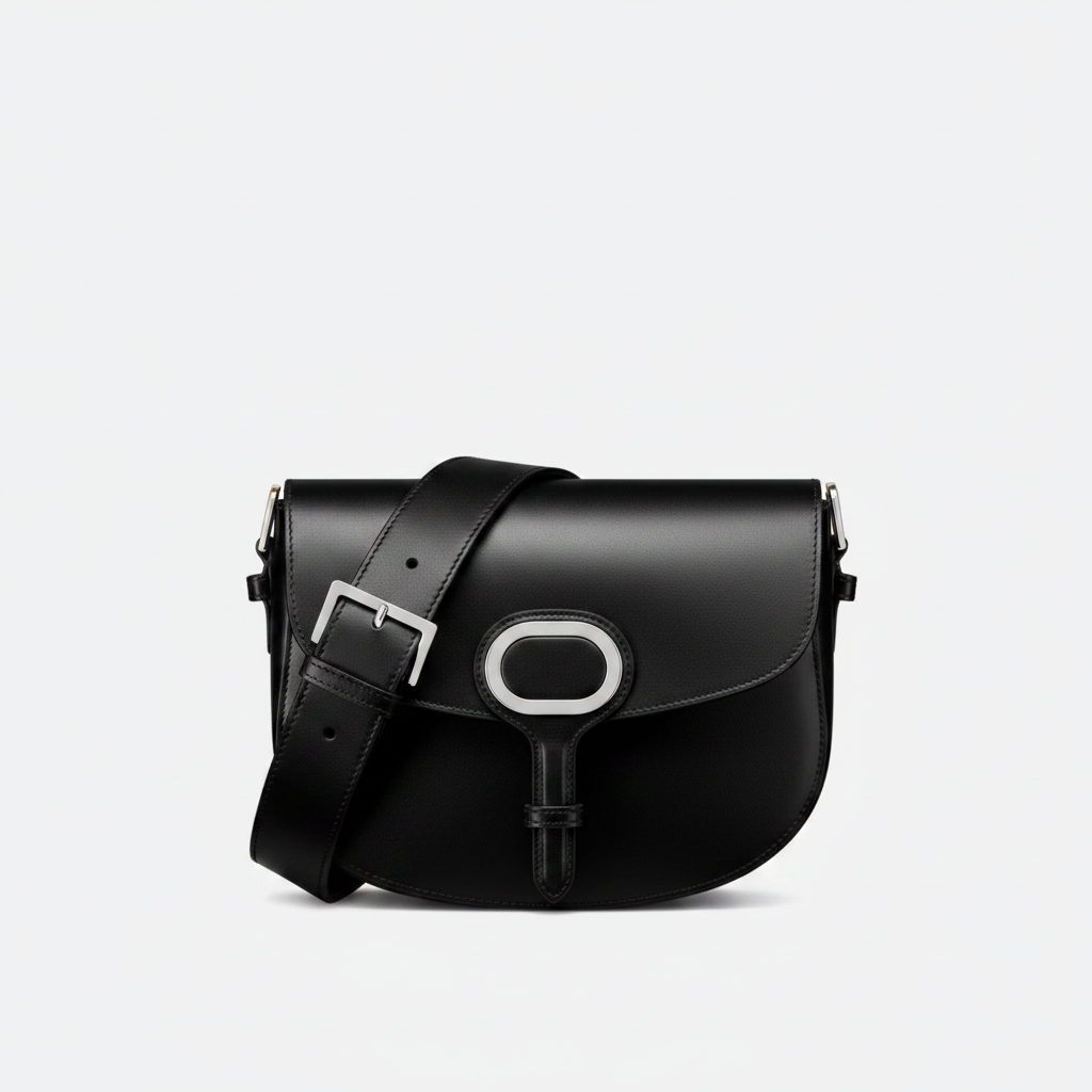 Borsa a tracolla media in pelle