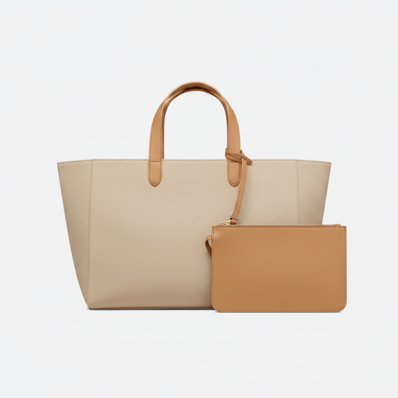 Borsa tote grande in pelle