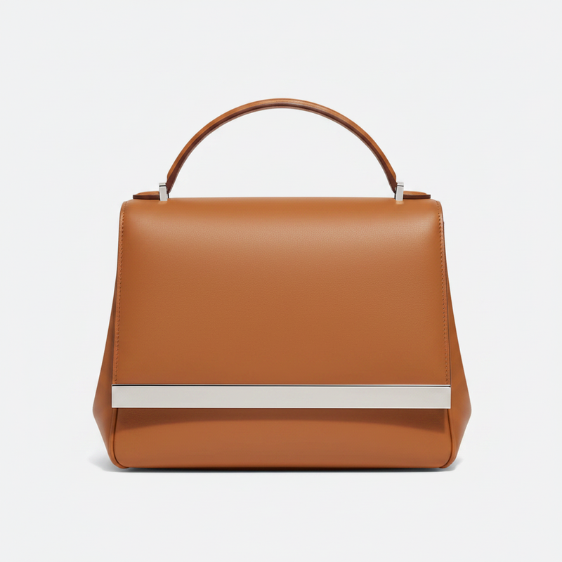 Piccola borsa a tracolla in pelle dorata