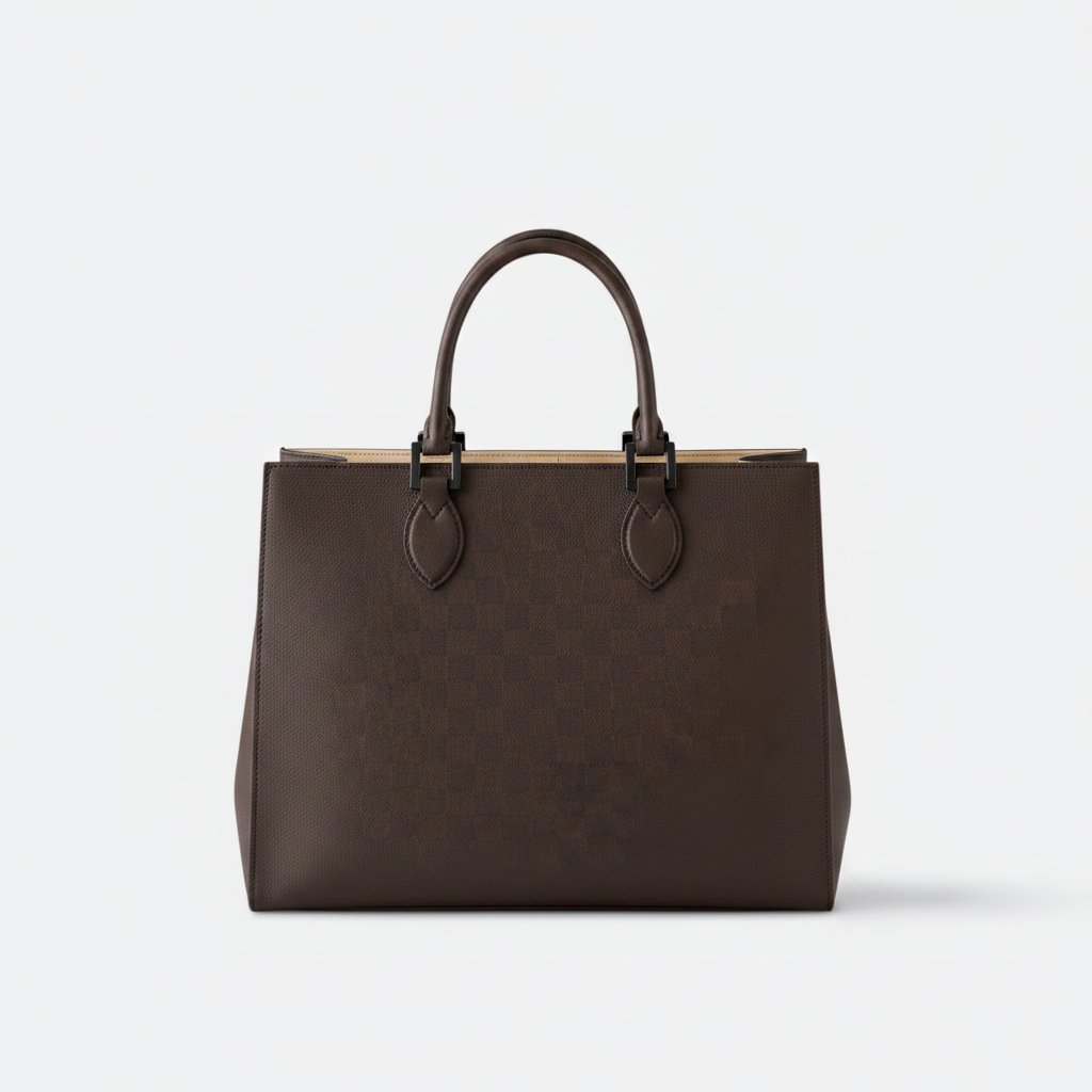Borsa tote in pelle con iniziali