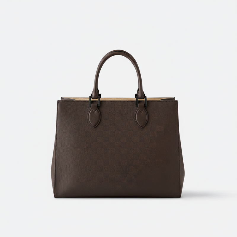 Borsa tote in pelle con iniziali