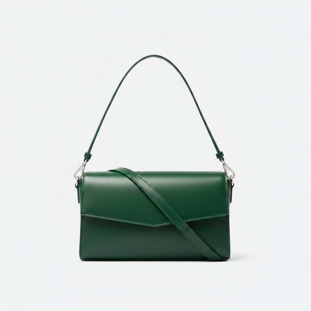 Borsa a pochette in pelle stampata coccodrillo