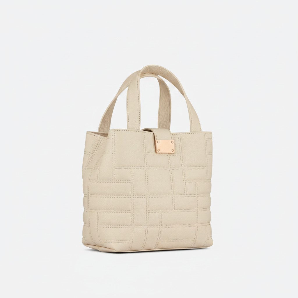 Borsa Tote Verticale in Pelle