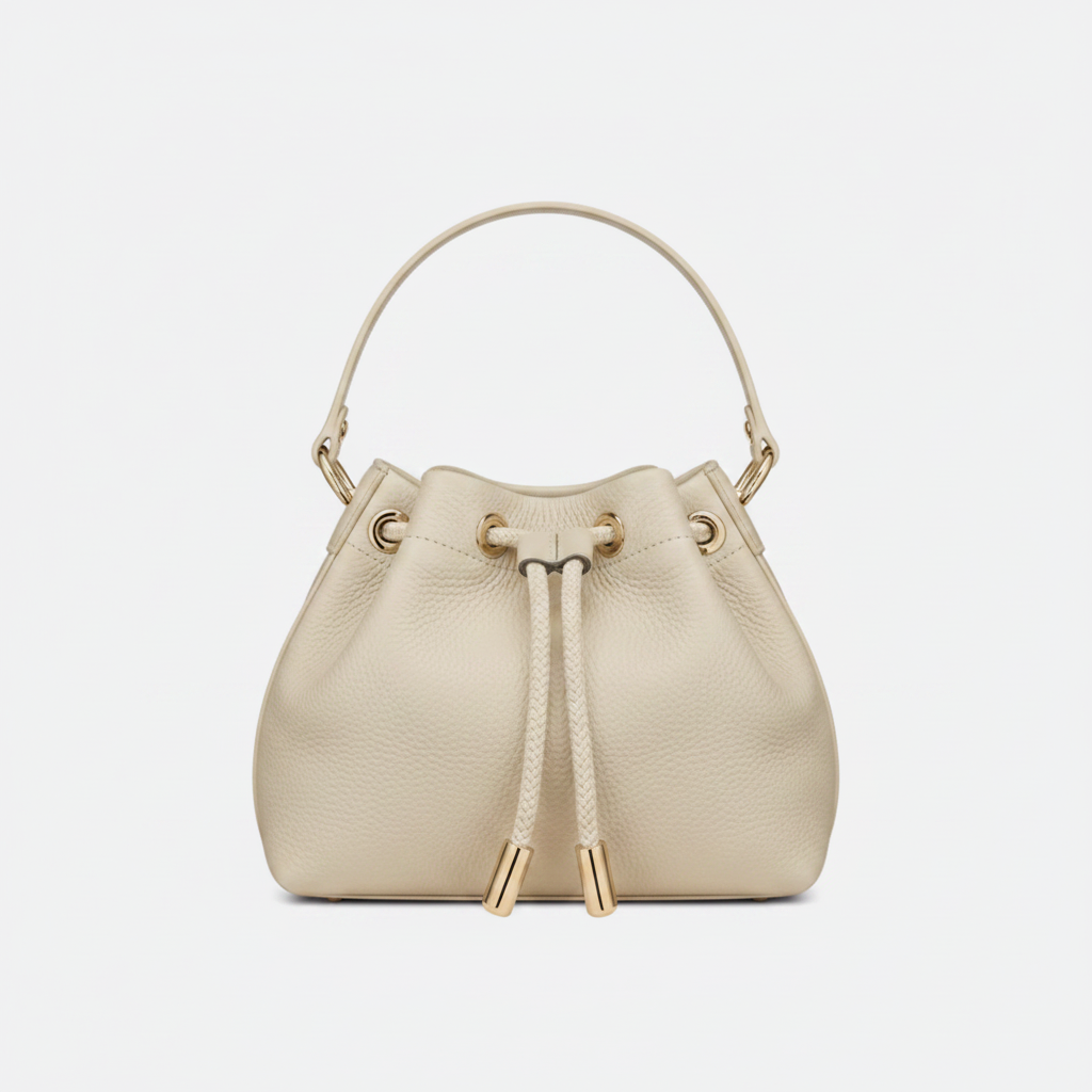 Borsa a tracolla in pelle con perline