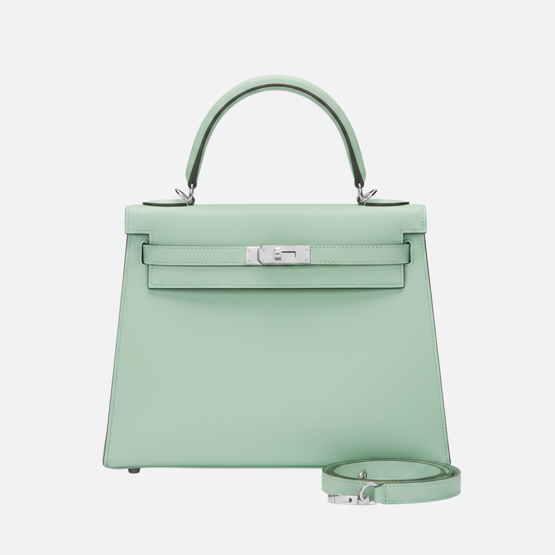 Borsa in pelle di alligatore, accessori dorati
